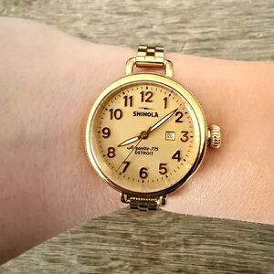 Shinola Gold-Tone Women's Bracelet Watch